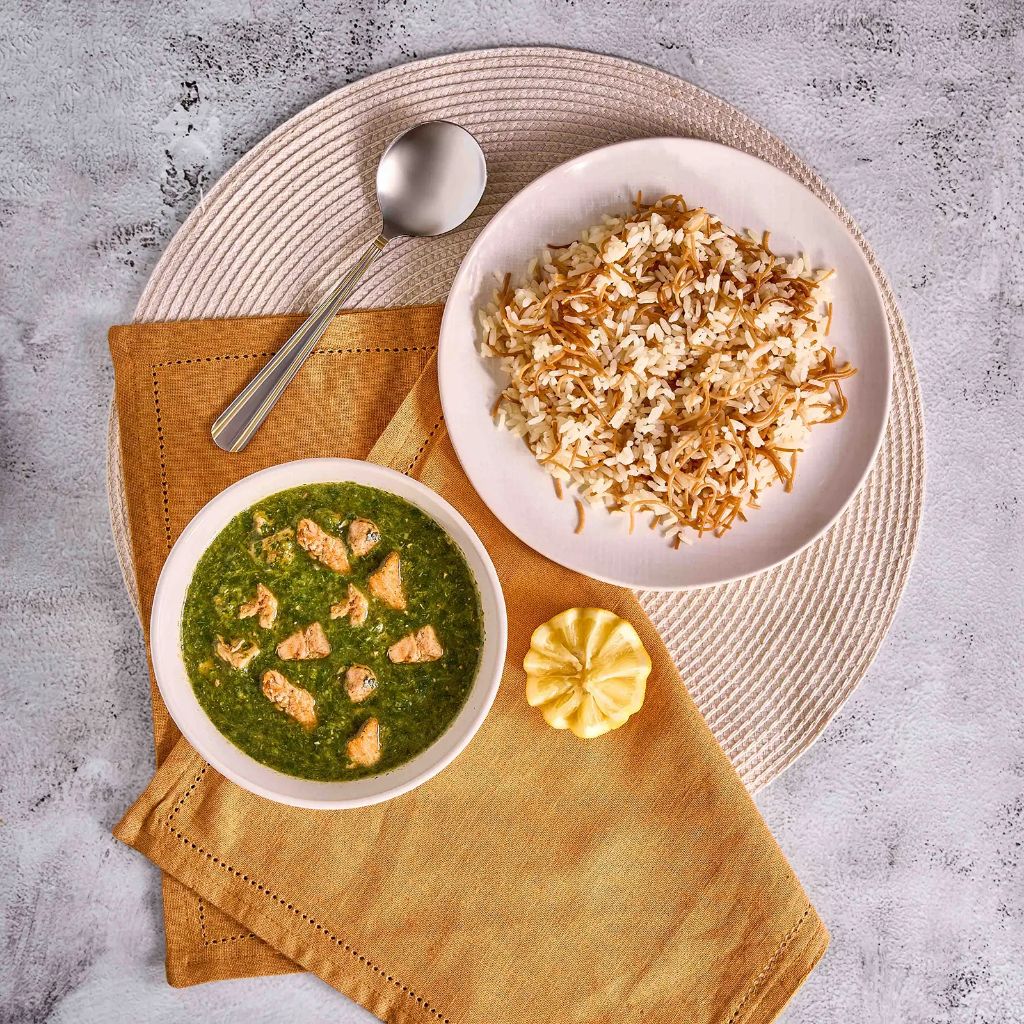 ملوخية بالأرز المصري