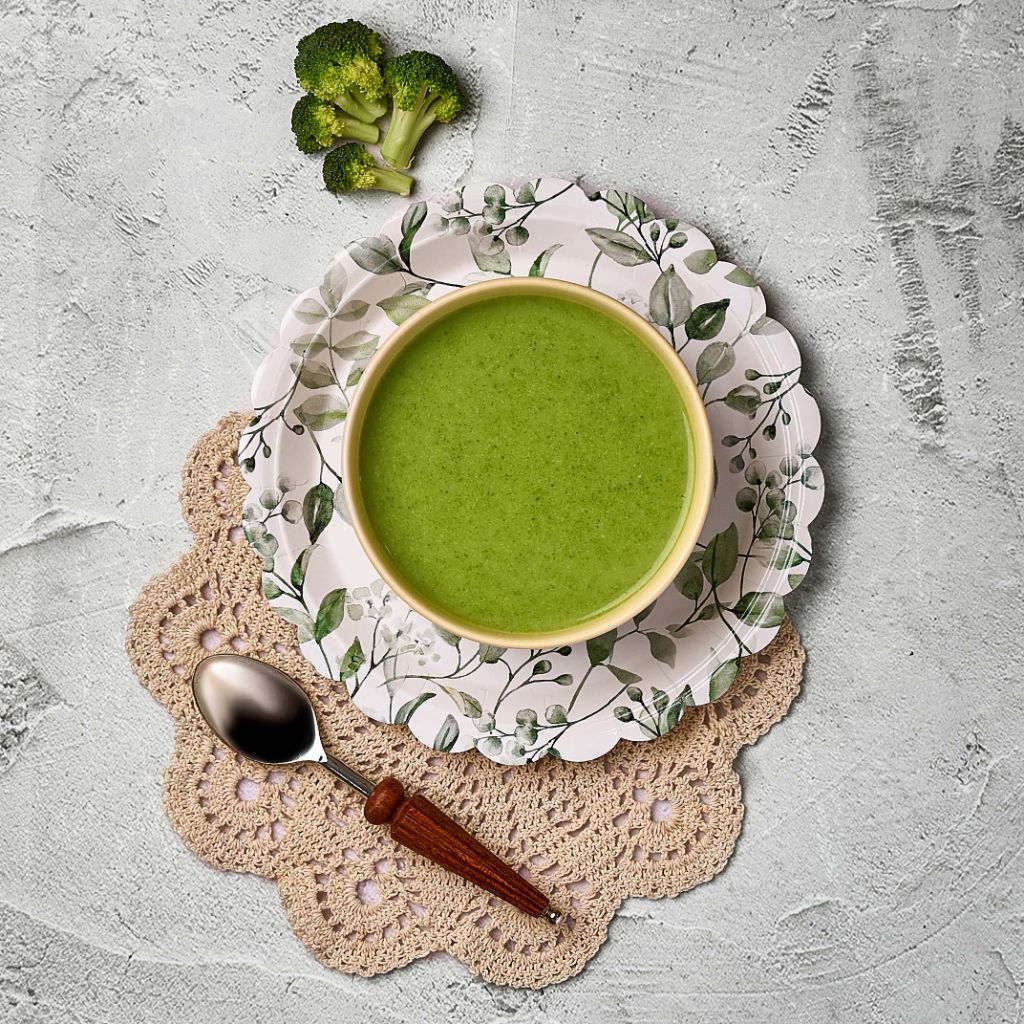 شوربة بروكلي خضراء صحية